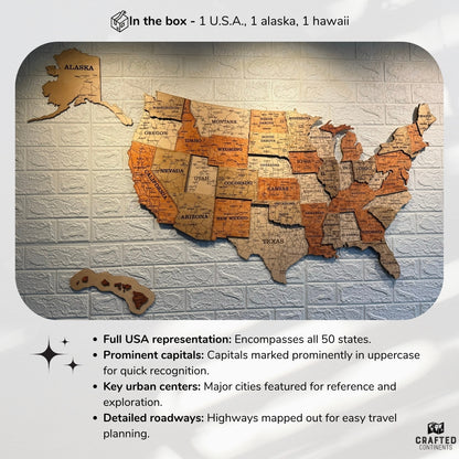 U.S.A. Country Map