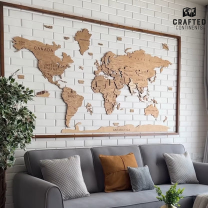 World Map - BROWN