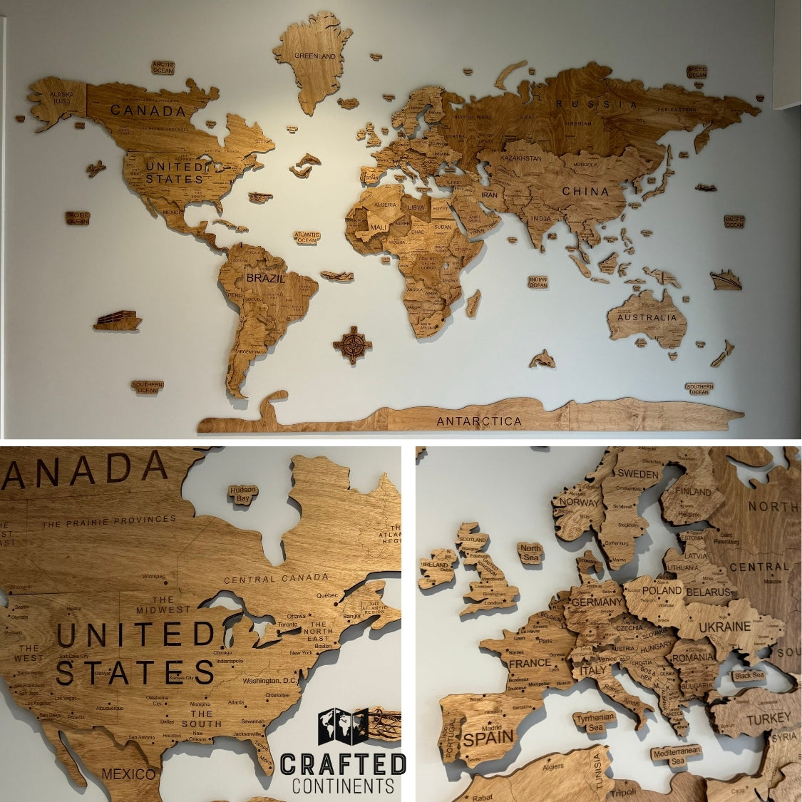 World Map - BROWN